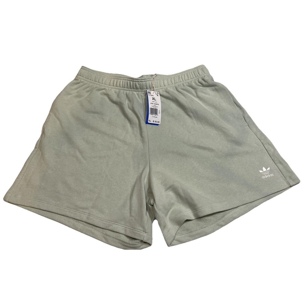 adidas Originals Ess+ Cotton Hemp Shorts Women's Size XL Lime Green IC1505